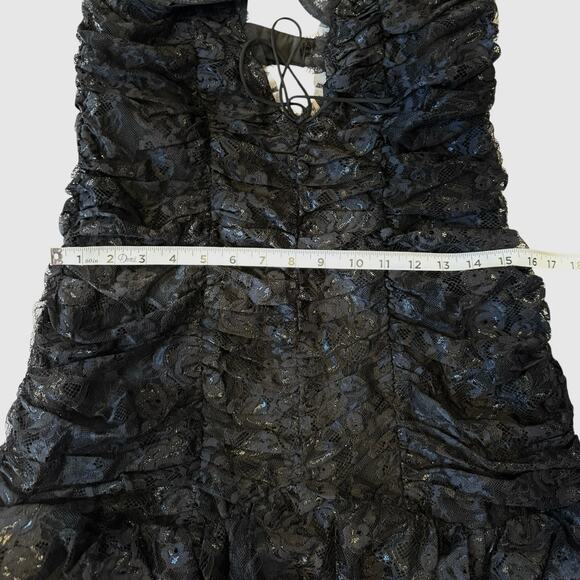 For Love & Lemons NWT Black Bette Lace Mini Dress size Large - Picture 14 of 15
